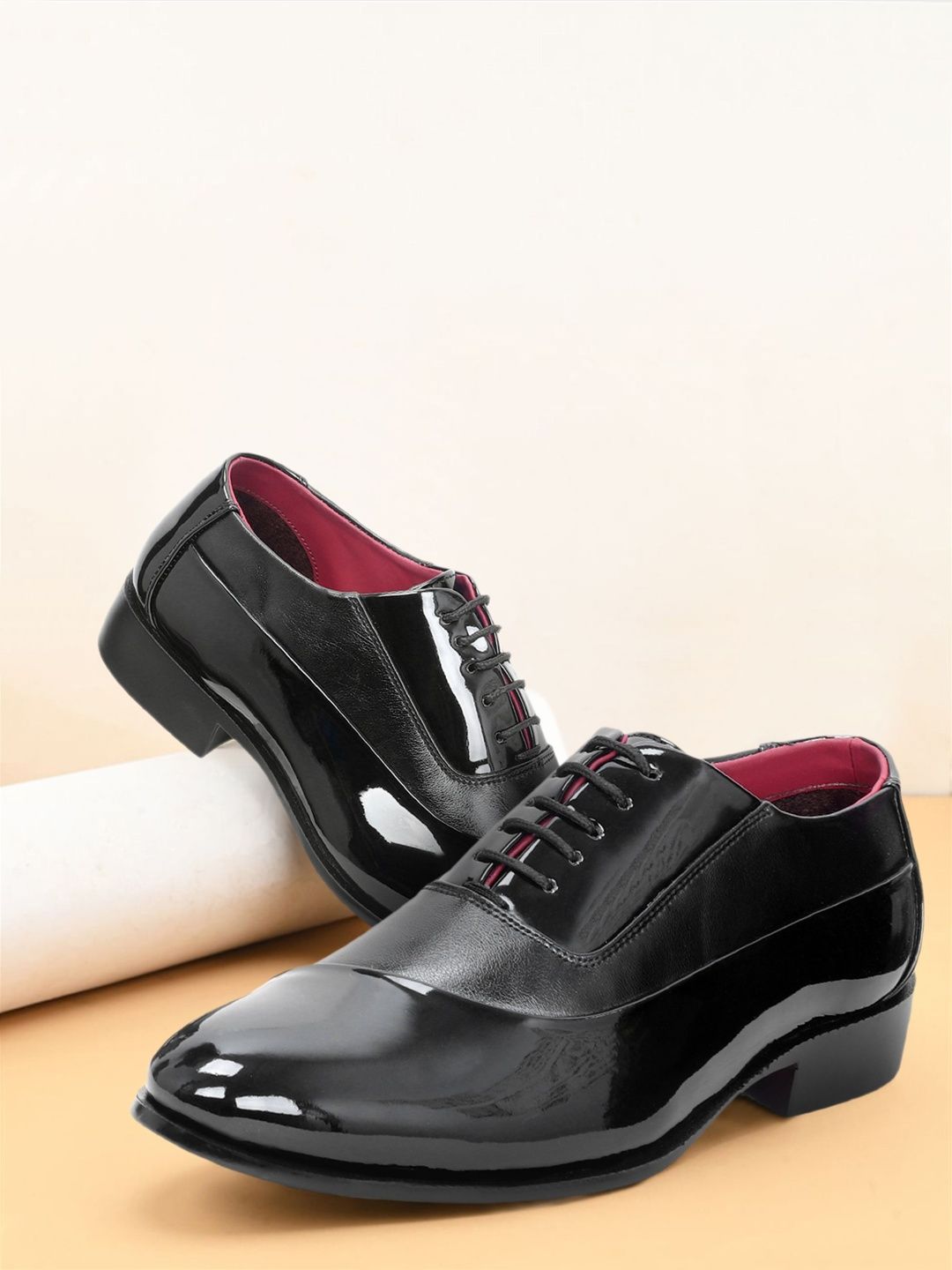 House of Pataudi Men Pointed Toe Lace-UP Formal Derbys-image-48