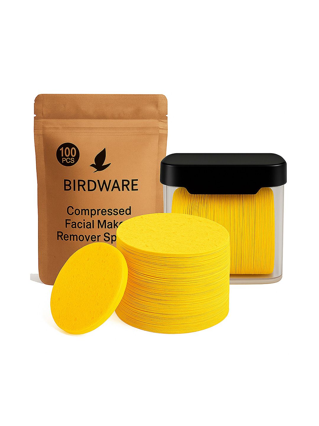 BIRDWARE Premium Compress Sponge For Makeup Remover - 100 Pieces-picture-37