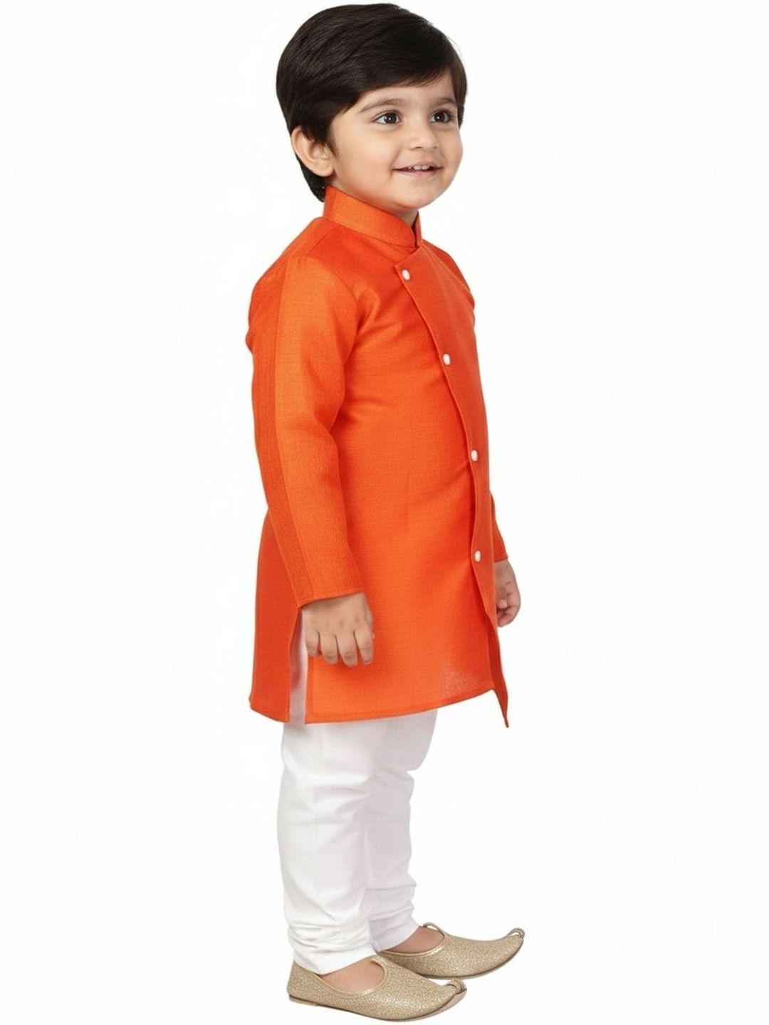 Aarika Boys Angrakha Pure Silk Kurta with Churidar-picture-10