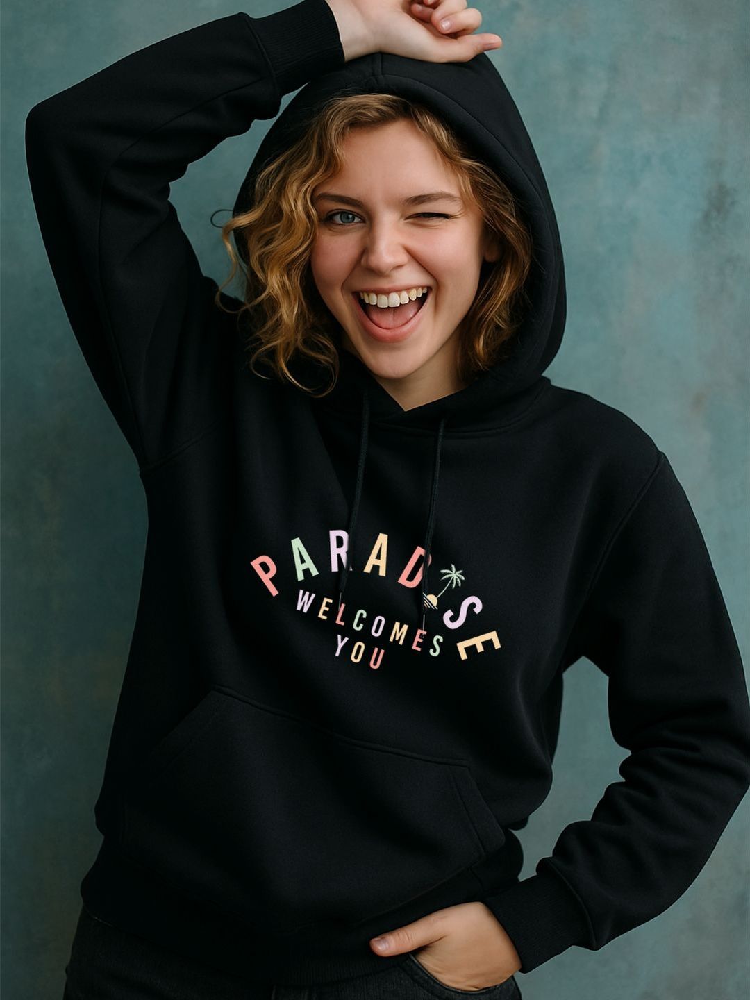 angloindu Women Printed Hooded Sweatshirt-picture-29