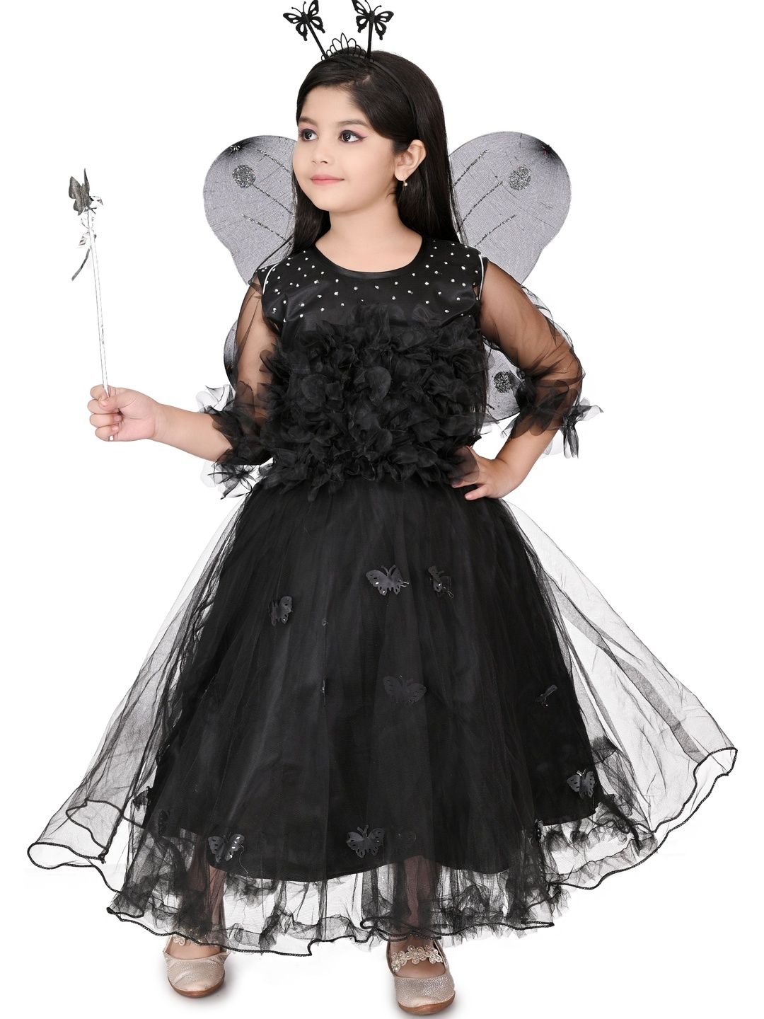 IKONIC FASHION Embellished Net Fit & Flare Dress-picture-55