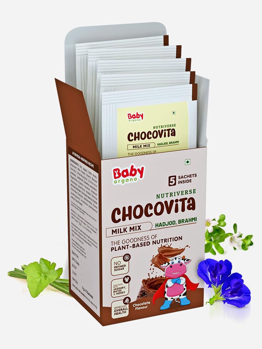 BABYORGANO Ayurvedic Herbal ChocoVita Kids Granules - Chocolate - 50g (Trial Pack)-picture-39
