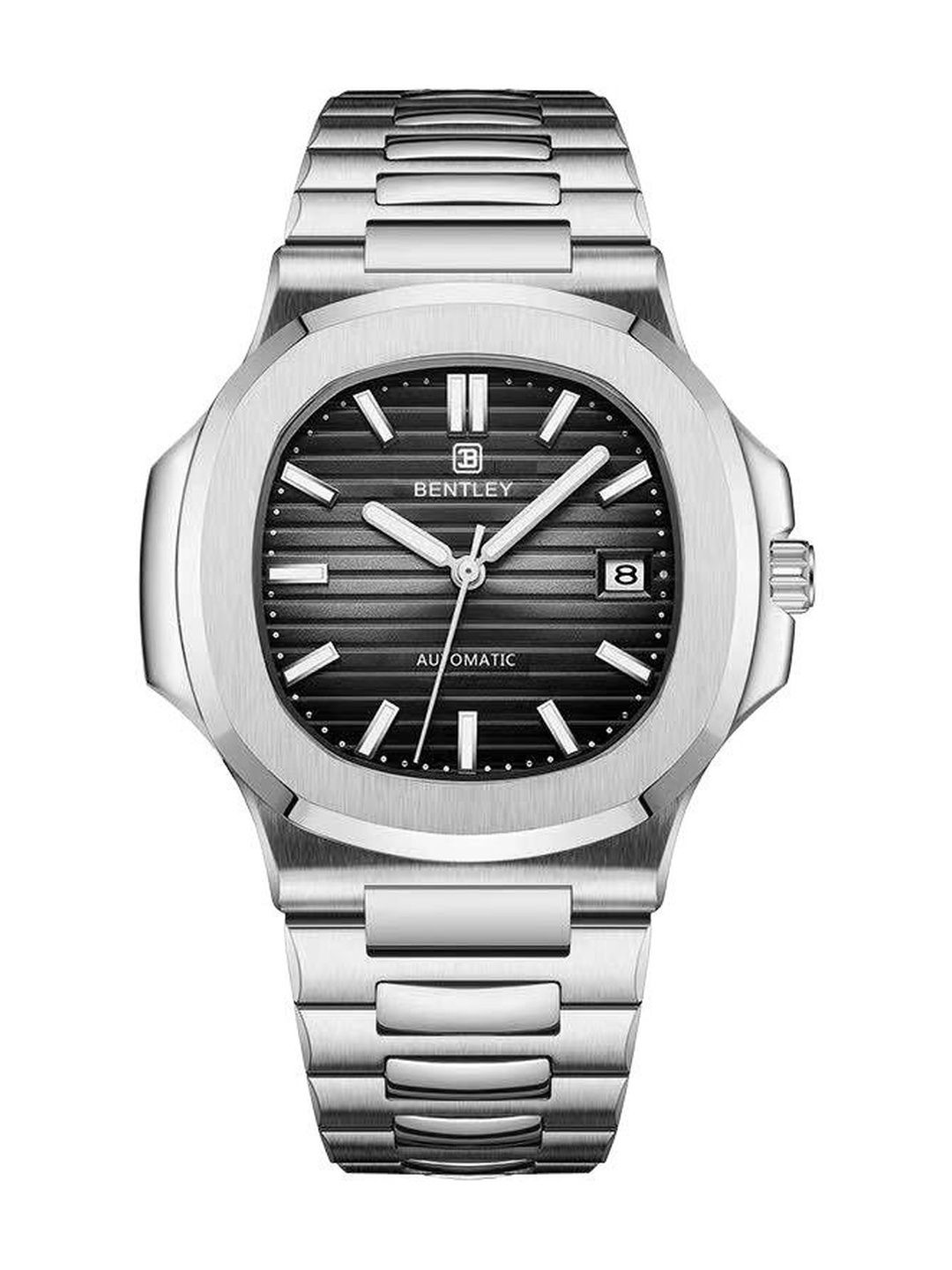 BENTLEY Men Dial & Stainless Steel Bracelet Style Straps Analogue Date Aperture Automatic Motion Powered Watch-picture-24