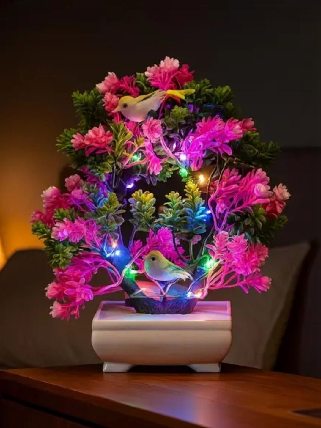 Modo Pink 1 Pieces Bonsai Artificial Plant With Pot-picture-11