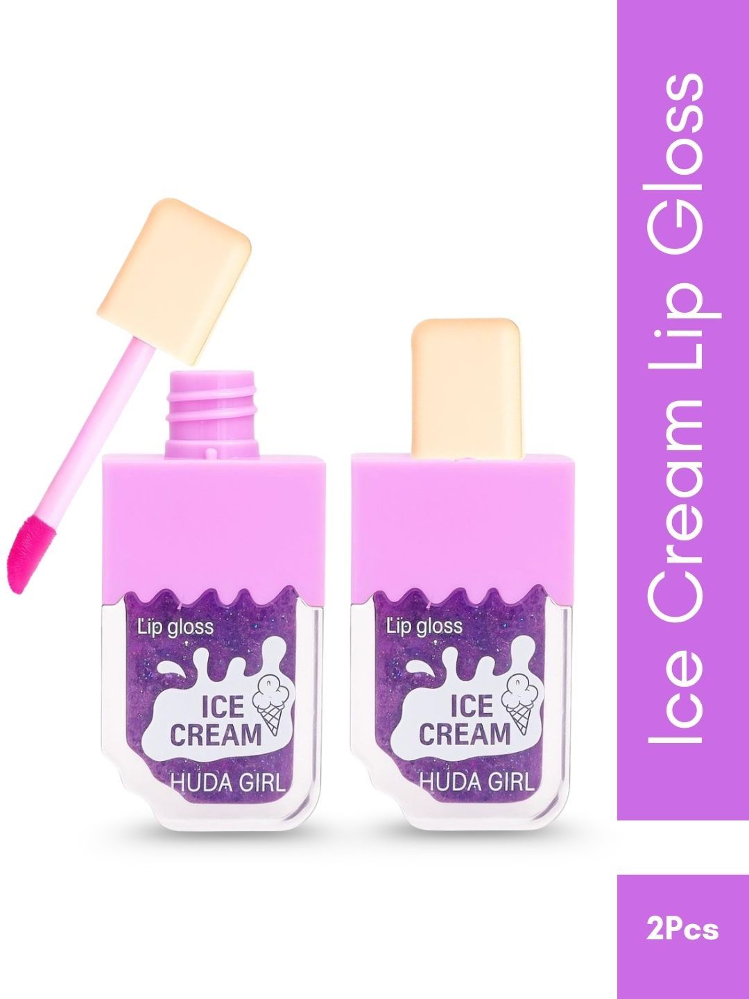 Huda Girl Set Of 2 Glossy Ice Cream Lip Gloss - 5 g Each-image-37
