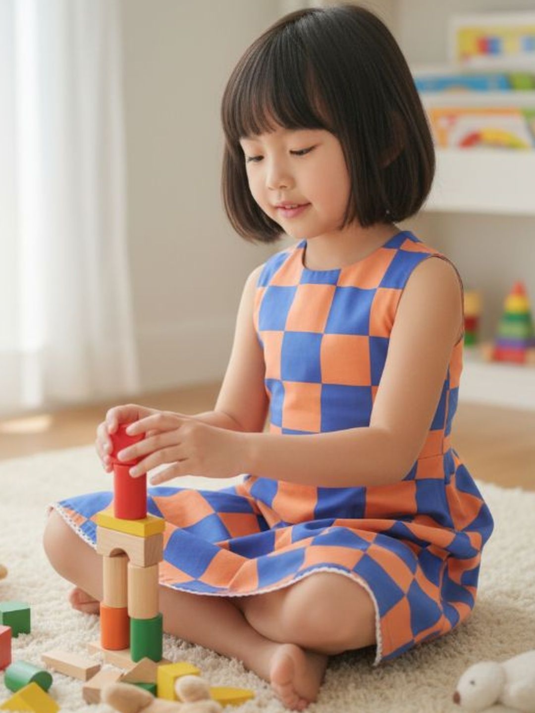 YK Checked A-Line Dress-picture-25