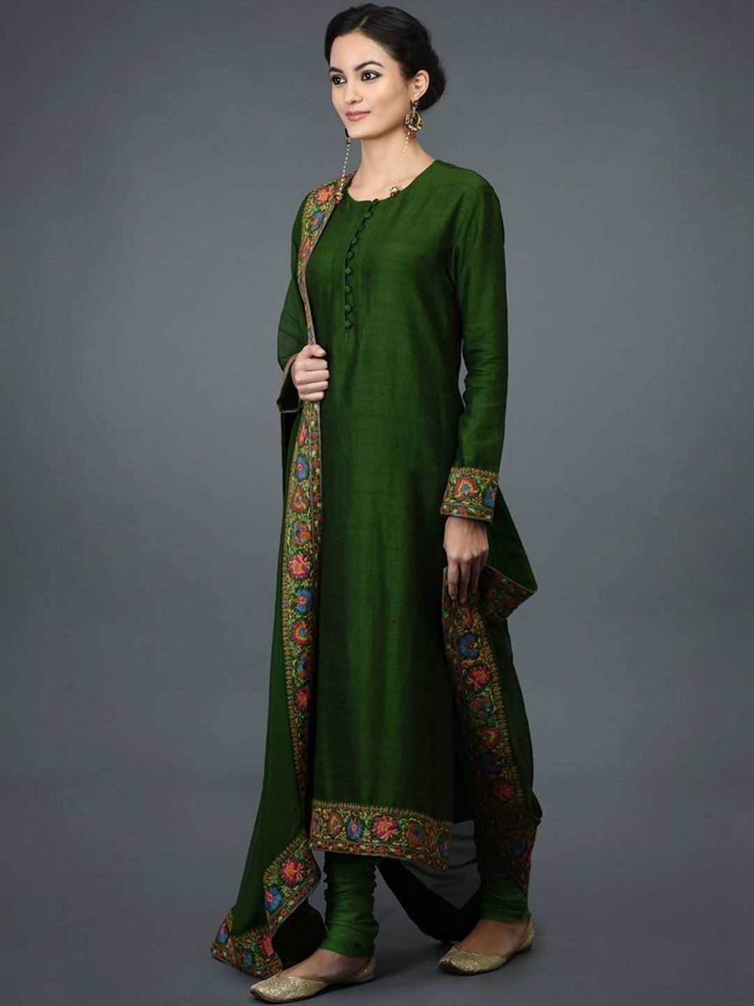 YAMUNE Women Regular Thread Work Kurta with Churidar & With Dupatta-picture-37