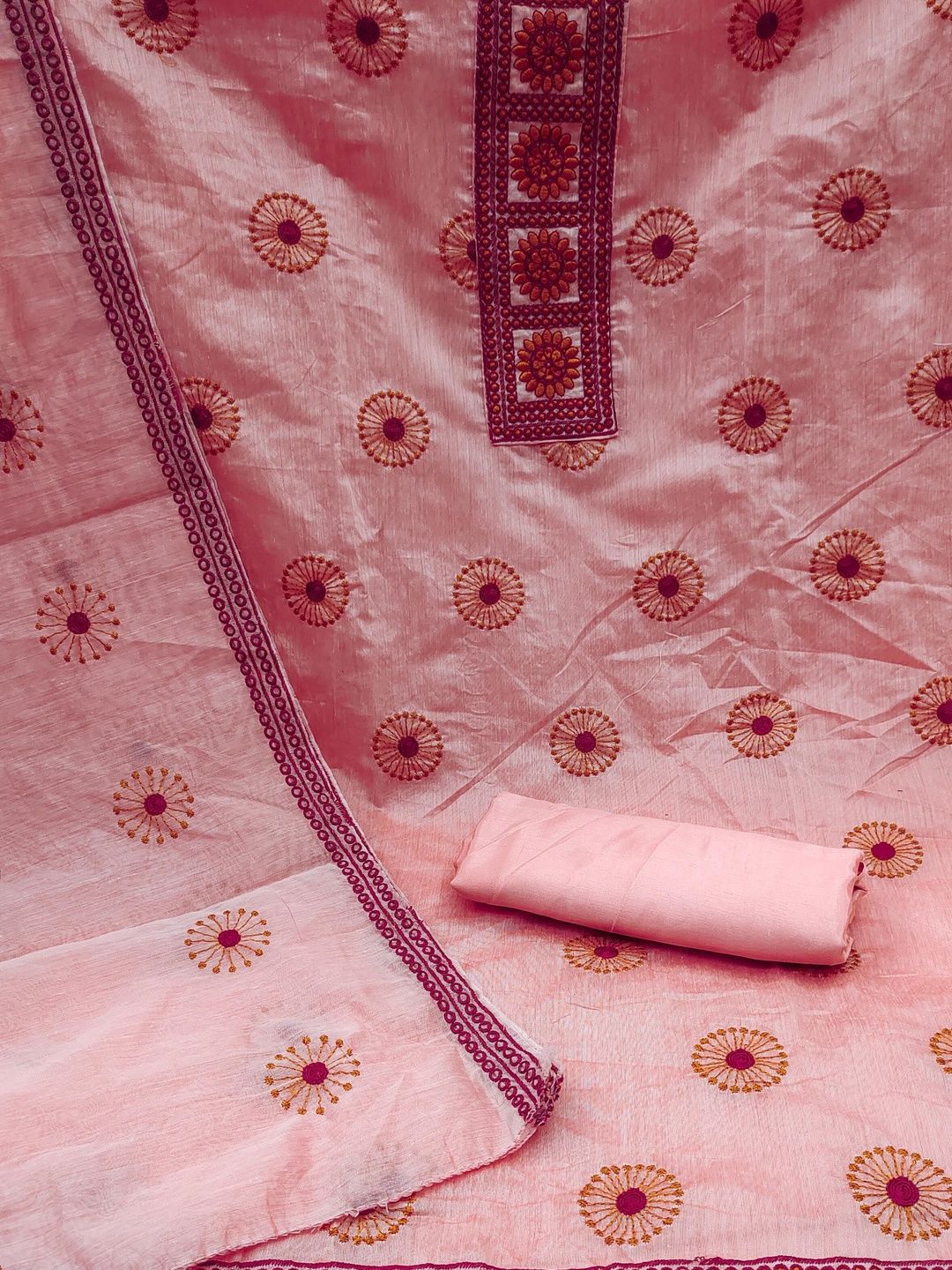 all about you Embroidered Unstitched Dress Material-picture-27