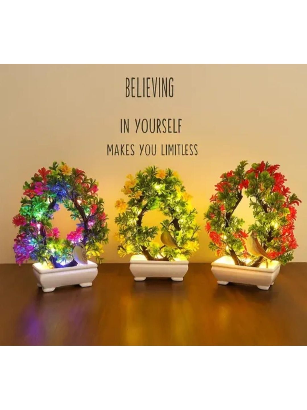 Modo Multicoloured 3 Pieces Bonsai Artificial Plant With Pot-picture-16