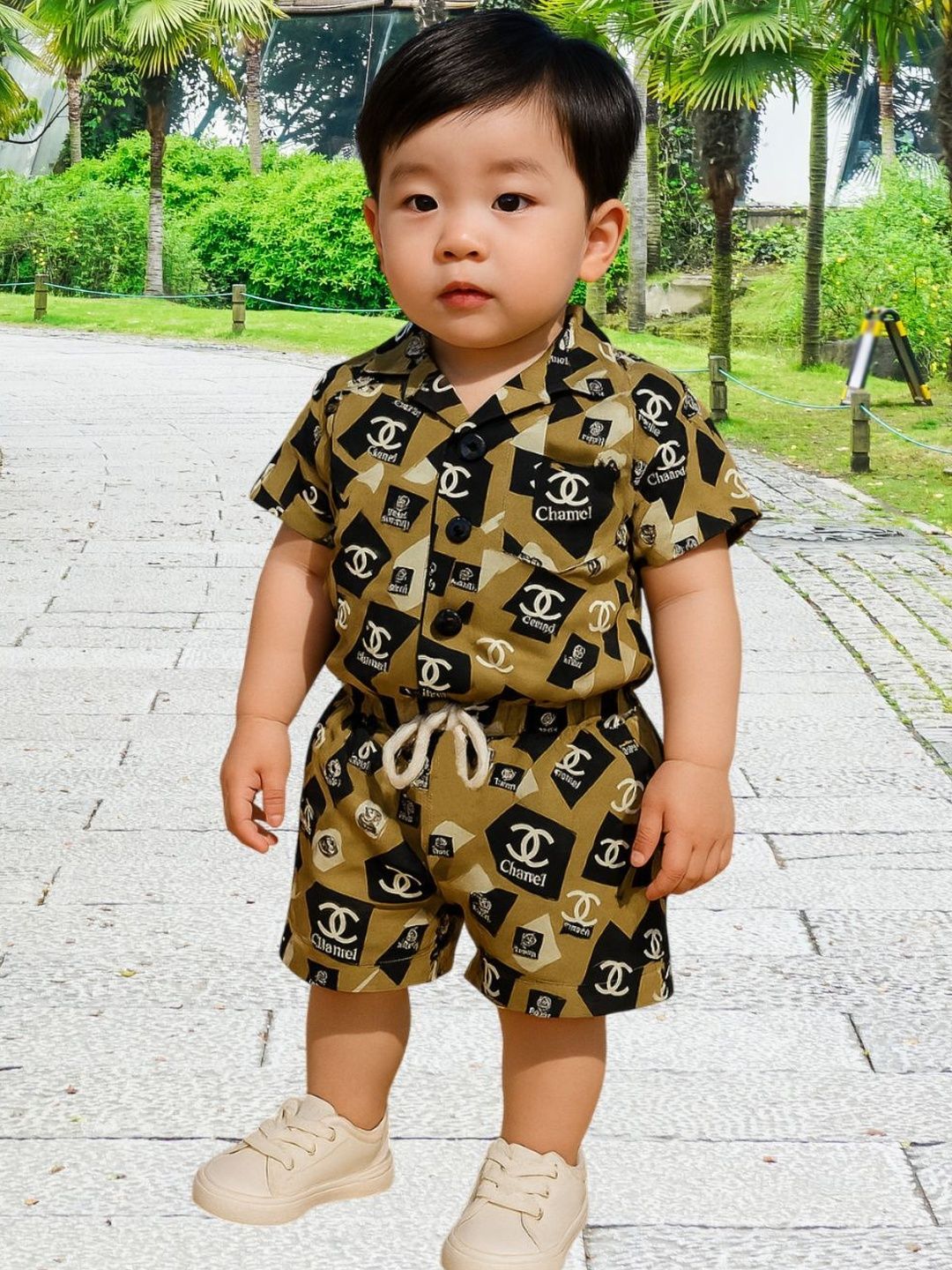 FASHION GRAB Boys Pure Cotton Printed Shirt with Shorts-picture-26