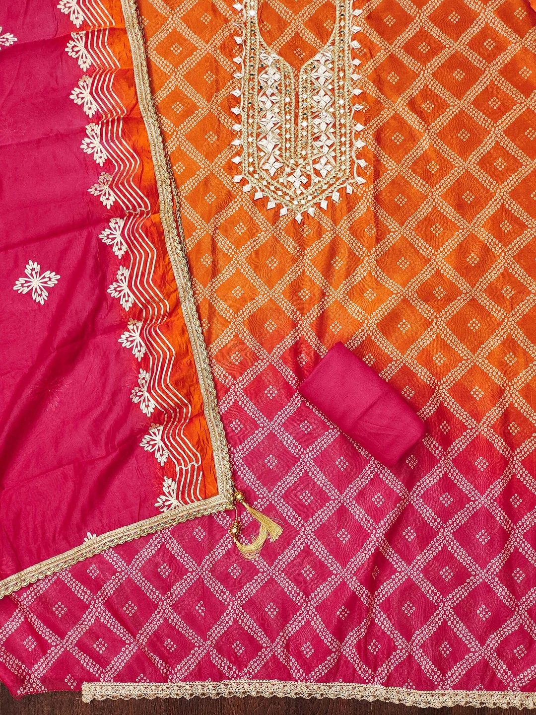 all about you Embellished Organza Unstitched Dress Material-picture-40