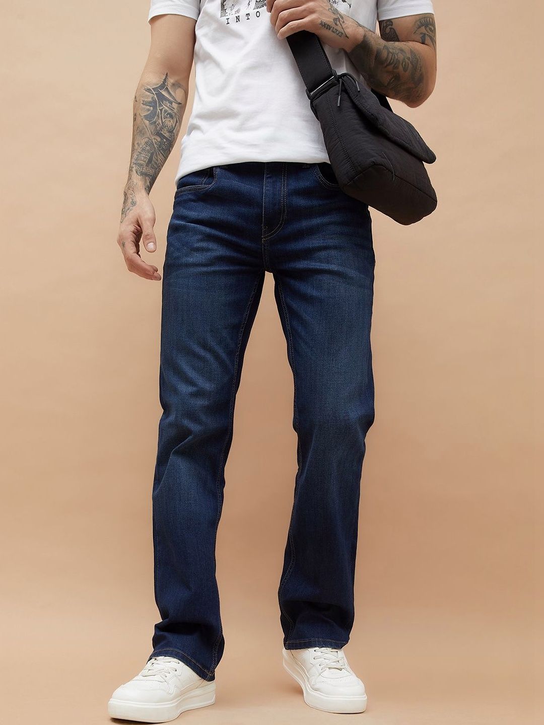 Forca by Lifestyle Men Bootcut Mid-Rise Light Fade Jeans-picture-10