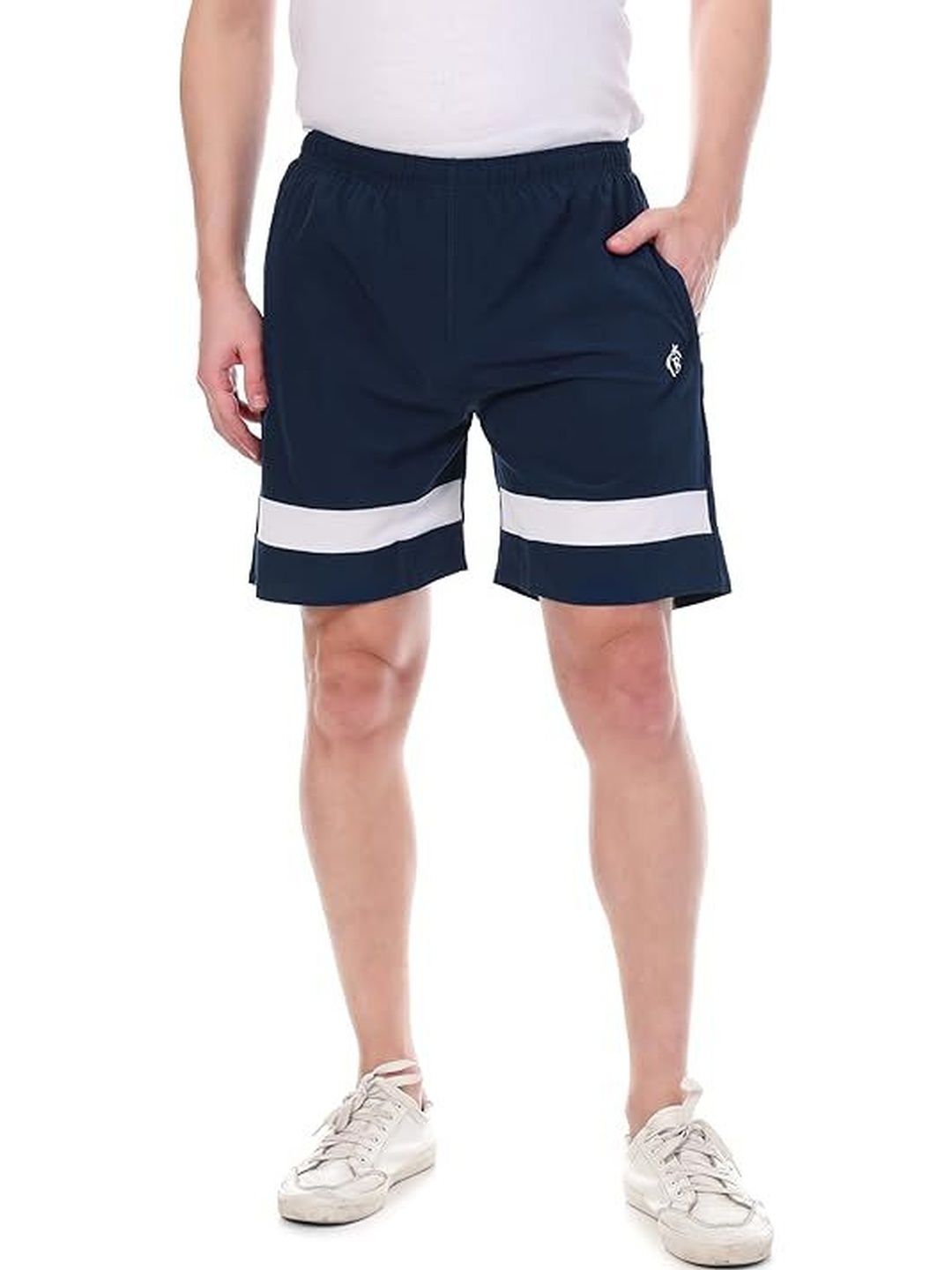 BLUE STAR SHARK Men Colourblocked Sports Shorts Technology-picture-26