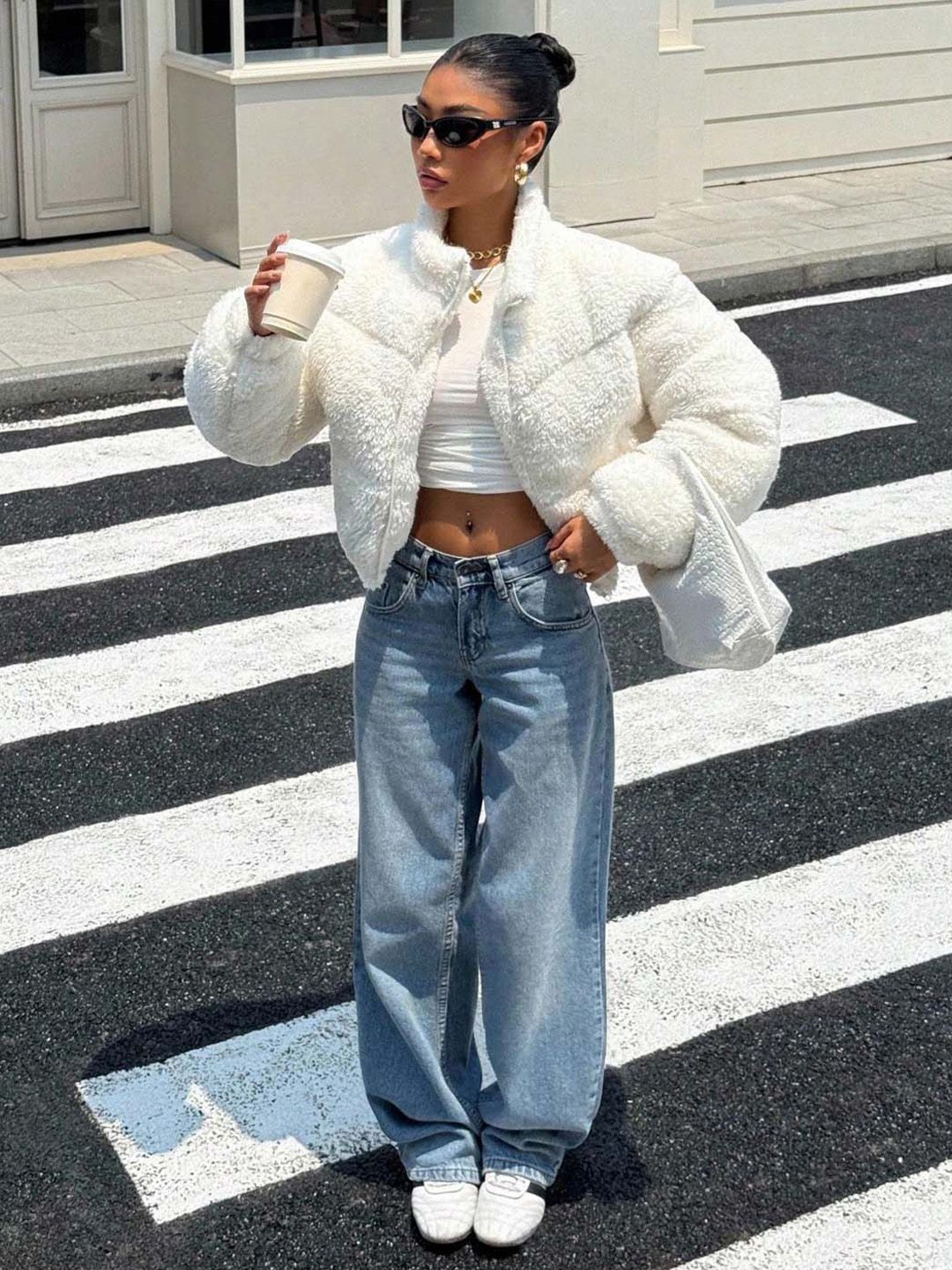 Stylecast X Kotty Women Woollen Lightweight Crop Puffer Jacket-picture-28