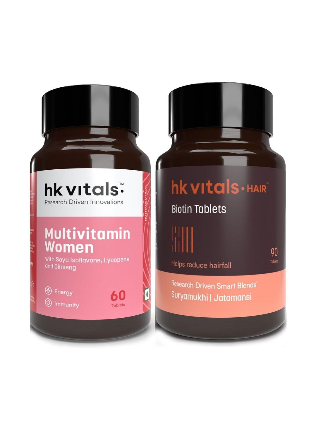 HK VITALS Set Of 2 Multivitamin Women - 60 Tablets With Biotin Tablets - 90 Tablets-picture-38