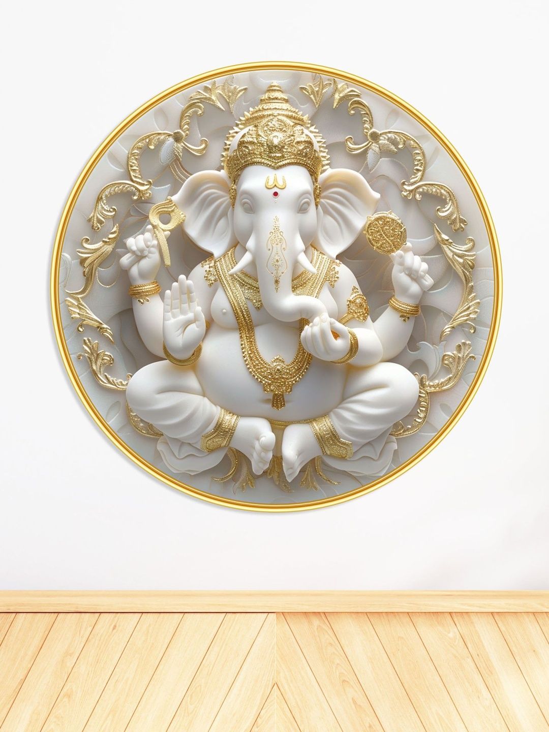 Aura White Single Piece MDF Religious Wall Paintings-image-22