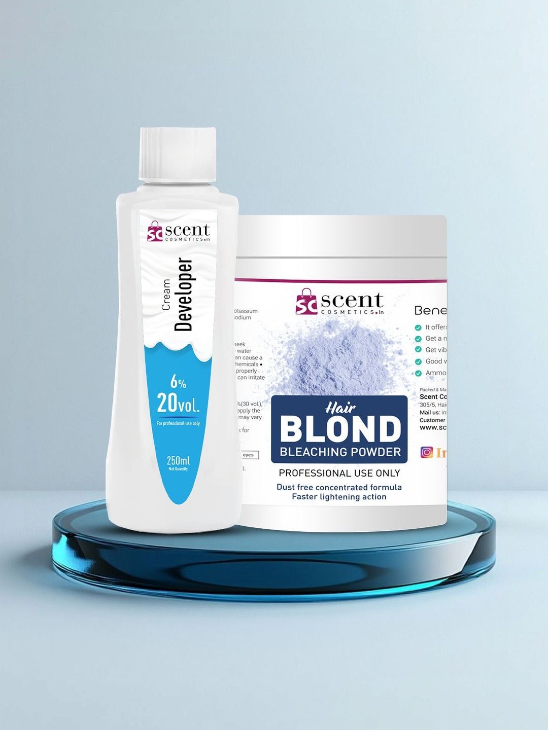tavcha Hair Blond Bleach Powder & 6% 20vol Developer - 250 ml - Blonde-image-27