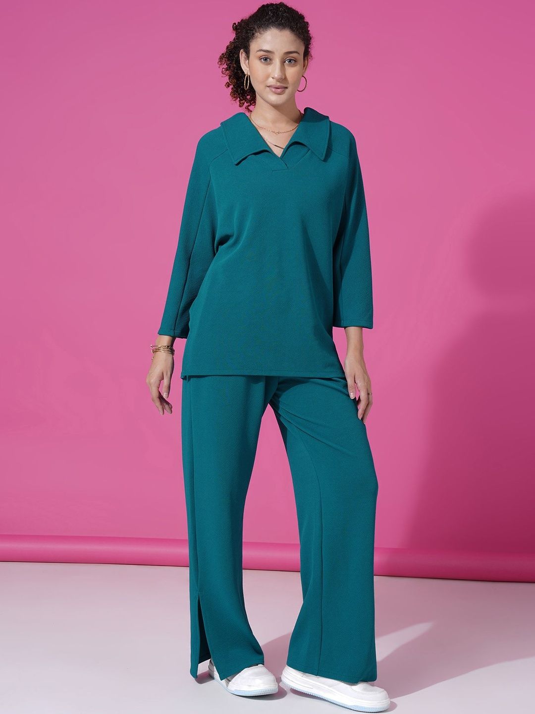 Selvia Edge Polo Collar Top & Trousers Co-Ords-picture-28