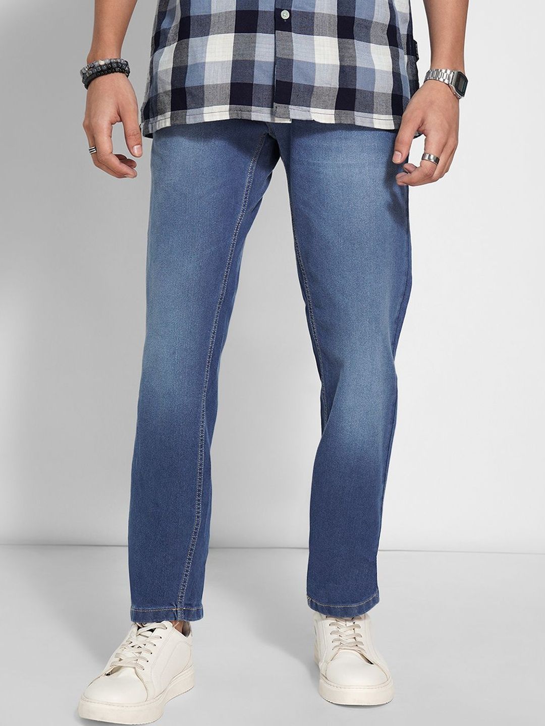 SF JEANS by Pantaloons Men Slim Fit Mid-Rise Light Fade Jeans-picture-17