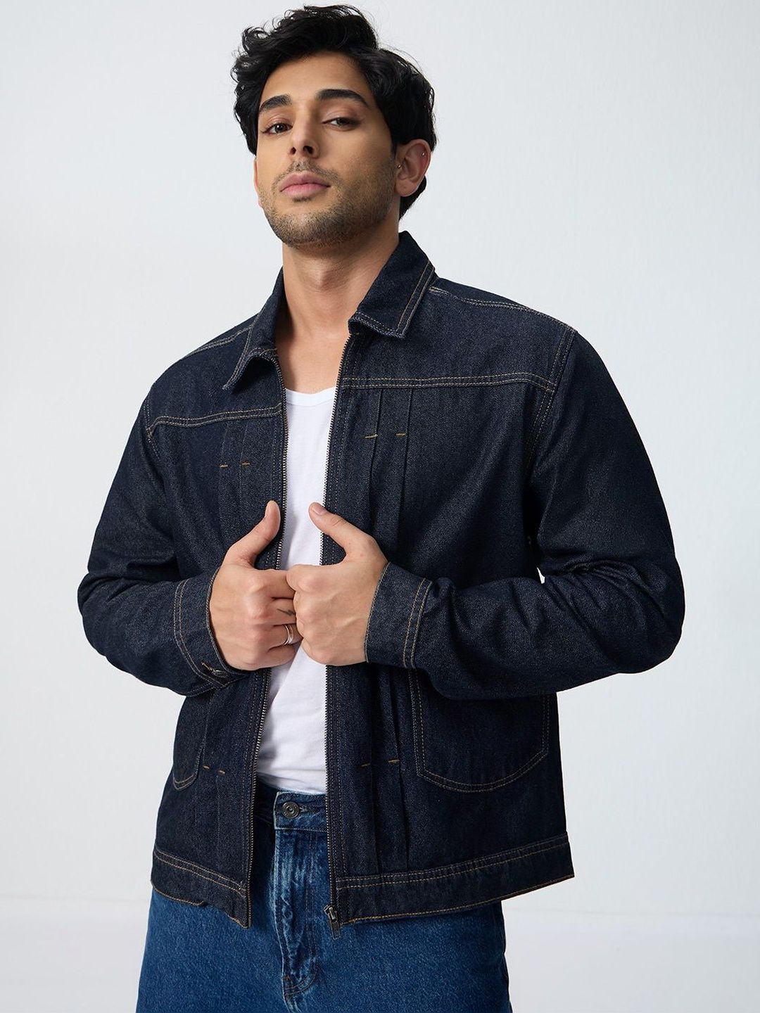 The Souled Store Men Lightweight Denim Jacket-picture-39