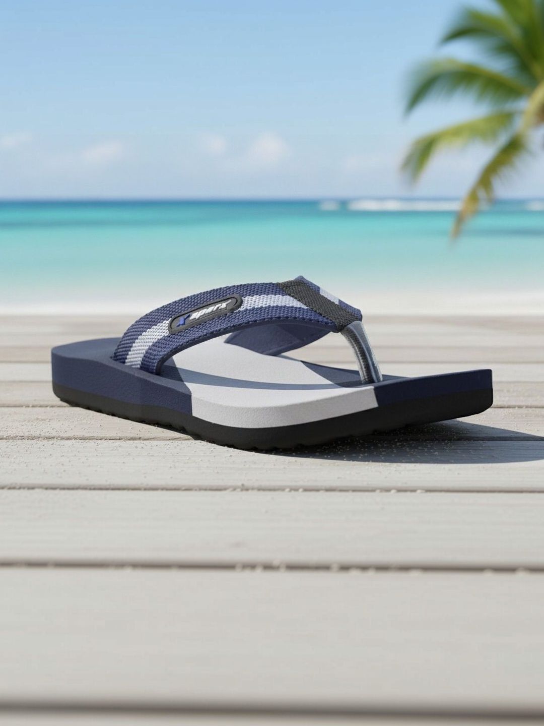 Sparx Men Striped Rubber Thong Flip-Flops-image-43