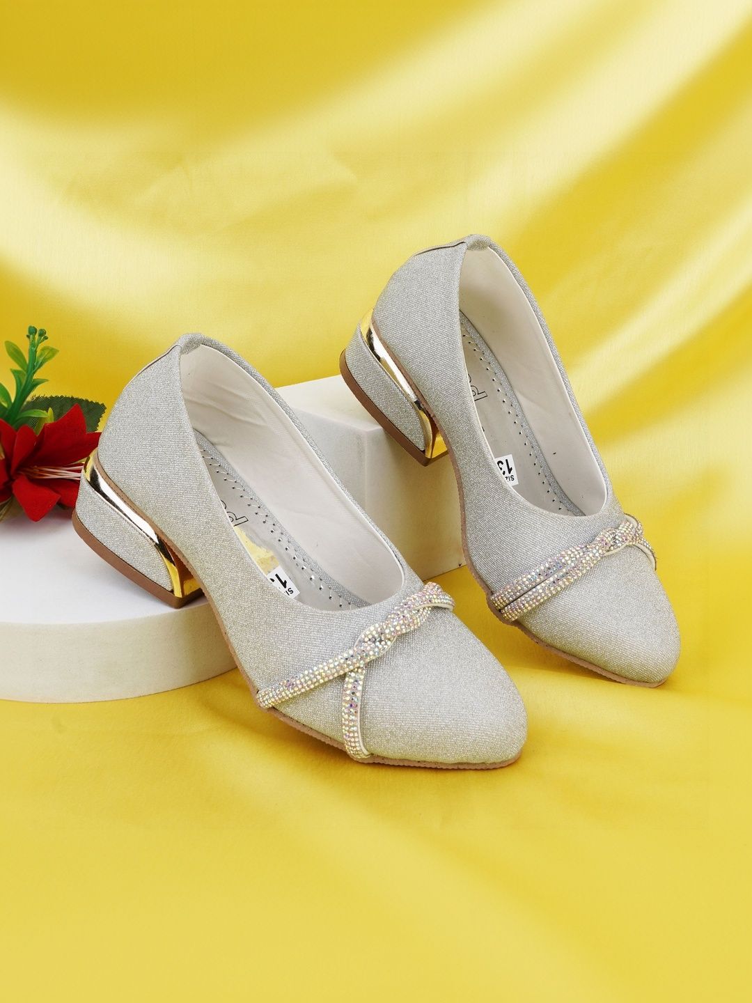 BAESD Girls Textured Party Block Pumps-picture-56