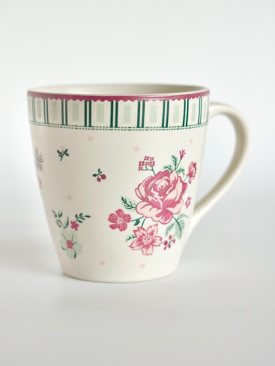 The Wishing Chair Pink Floral Printed Ceramic Glossy Mugs Set of Cups and Mugs-picture-22