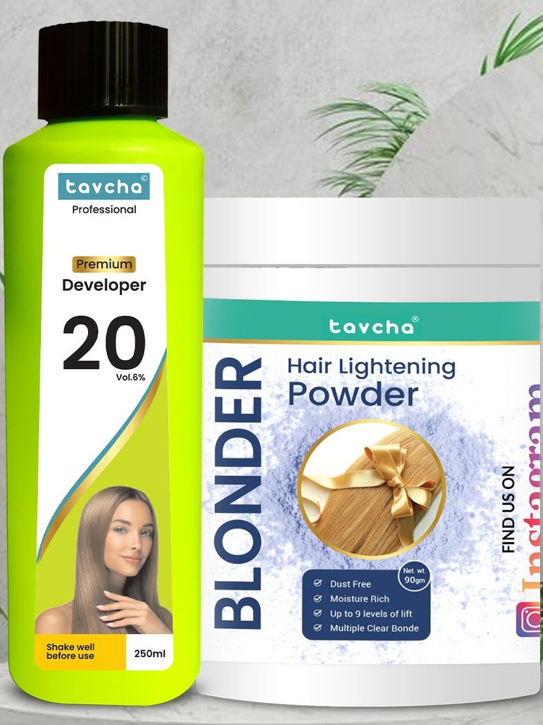 tavcha Hair Blond Bleach Powder & 6% 20vol Developer - 250 ml - Blonde-image-25