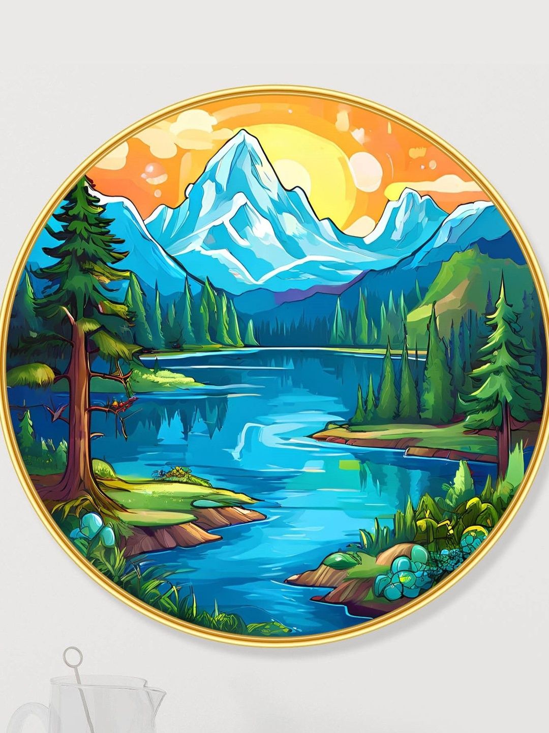 Aura Blue Single Piece MDF Other Wall Paintings-picture-36
