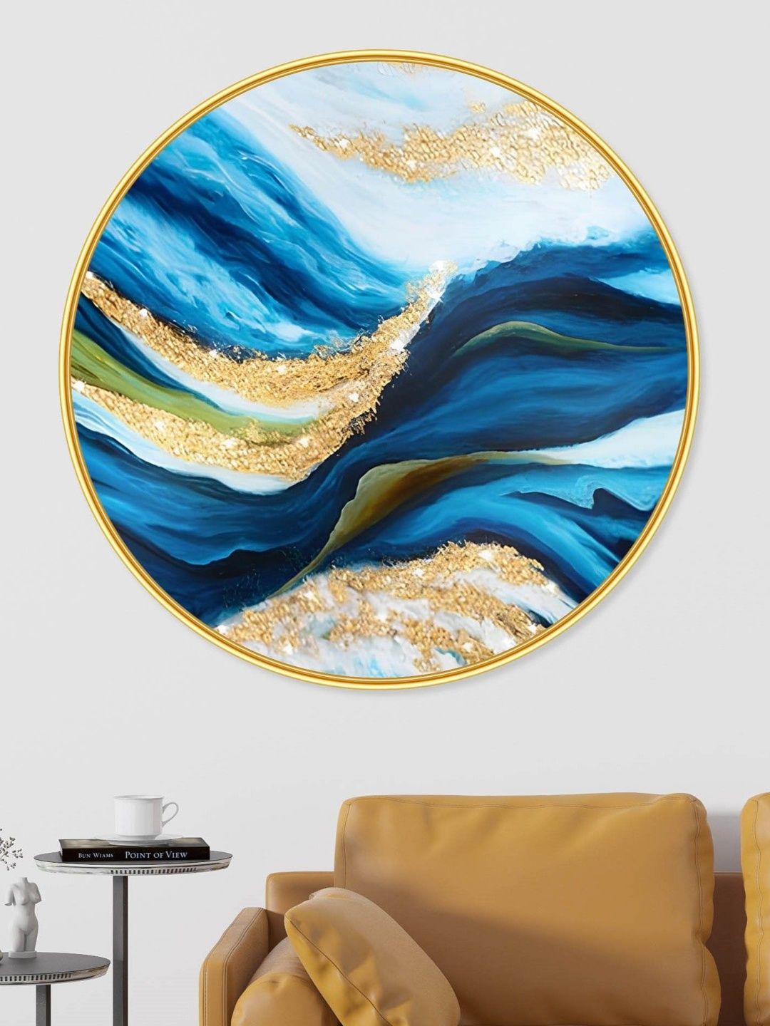 Aura Blue Single Piece MDF Other Wall Paintings-picture-39