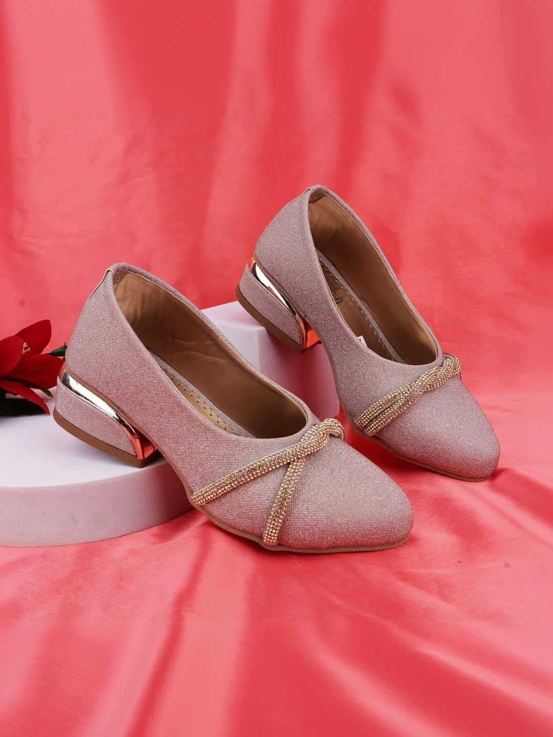 BAESD Girls Textured Party Block Pumps-picture-25