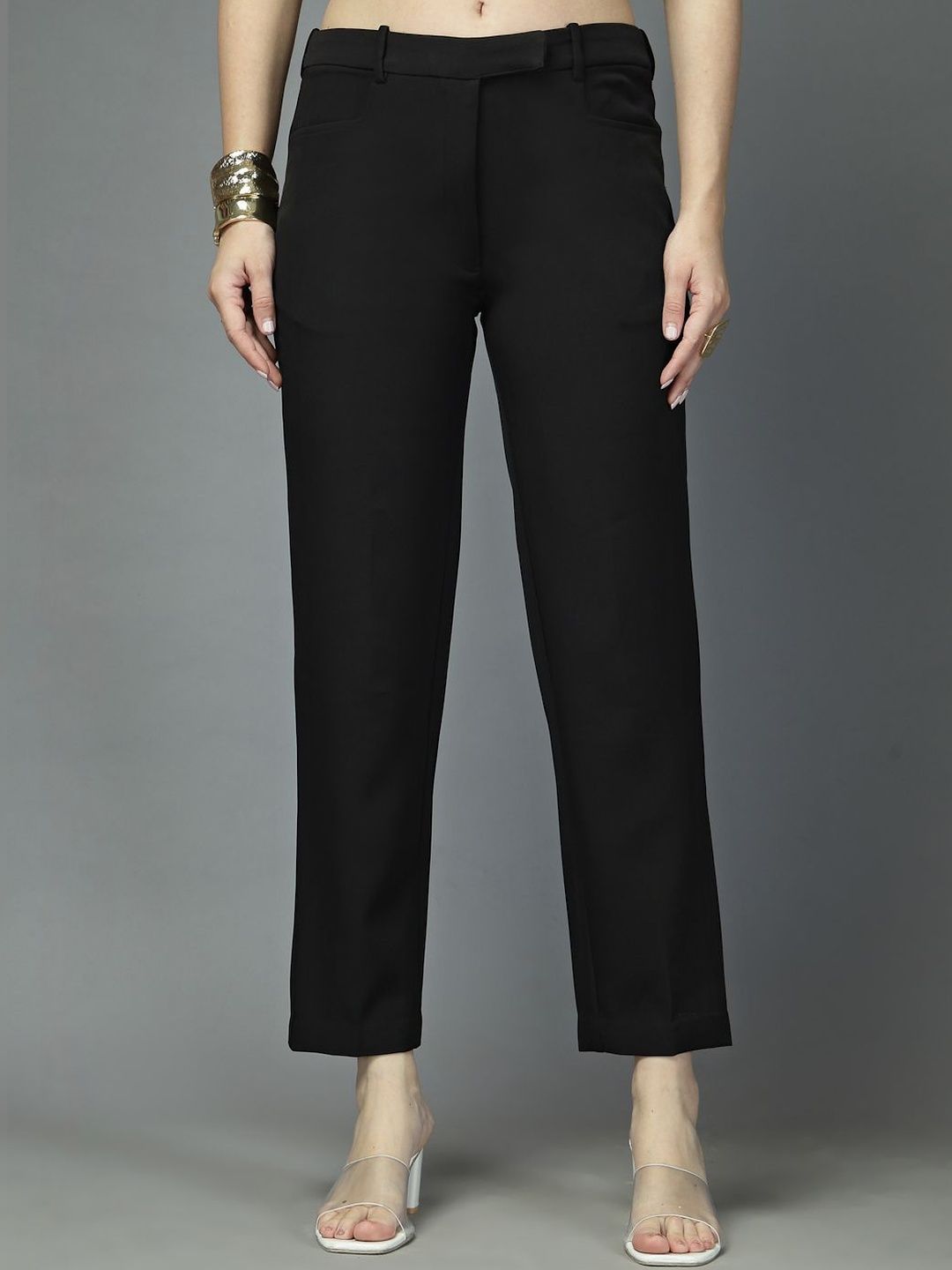 R.Code by The Roadster Life Co. Women Relaxed High-Rise Easy Wash Trousers-picture-27