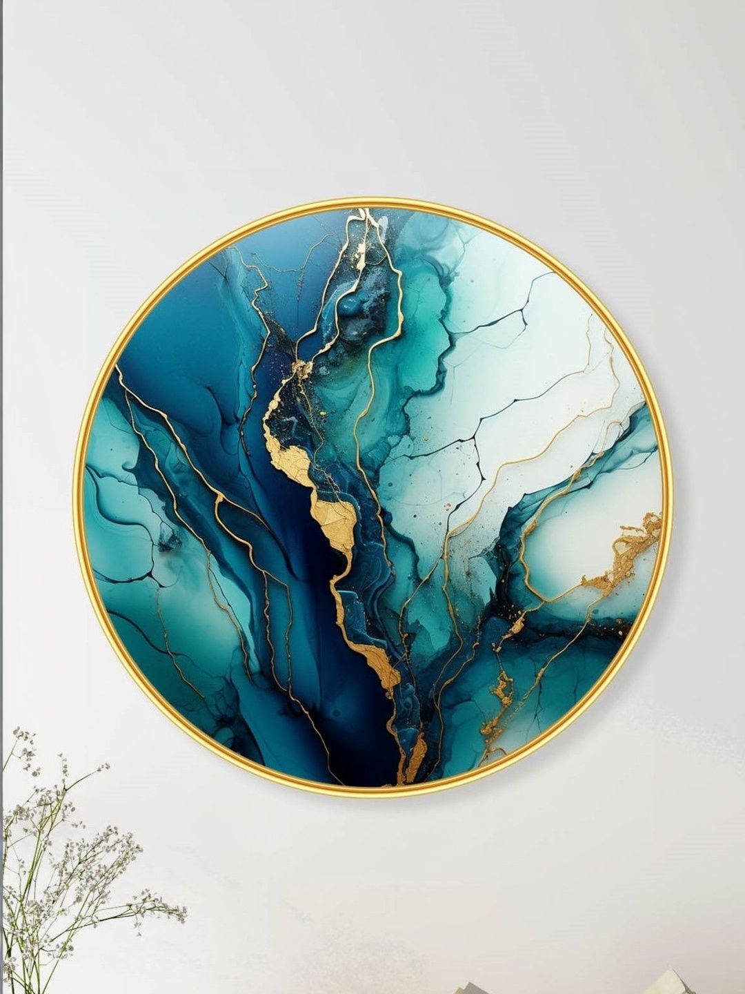 Aura Blue Single Piece MDF Other Wall Paintings-picture-40
