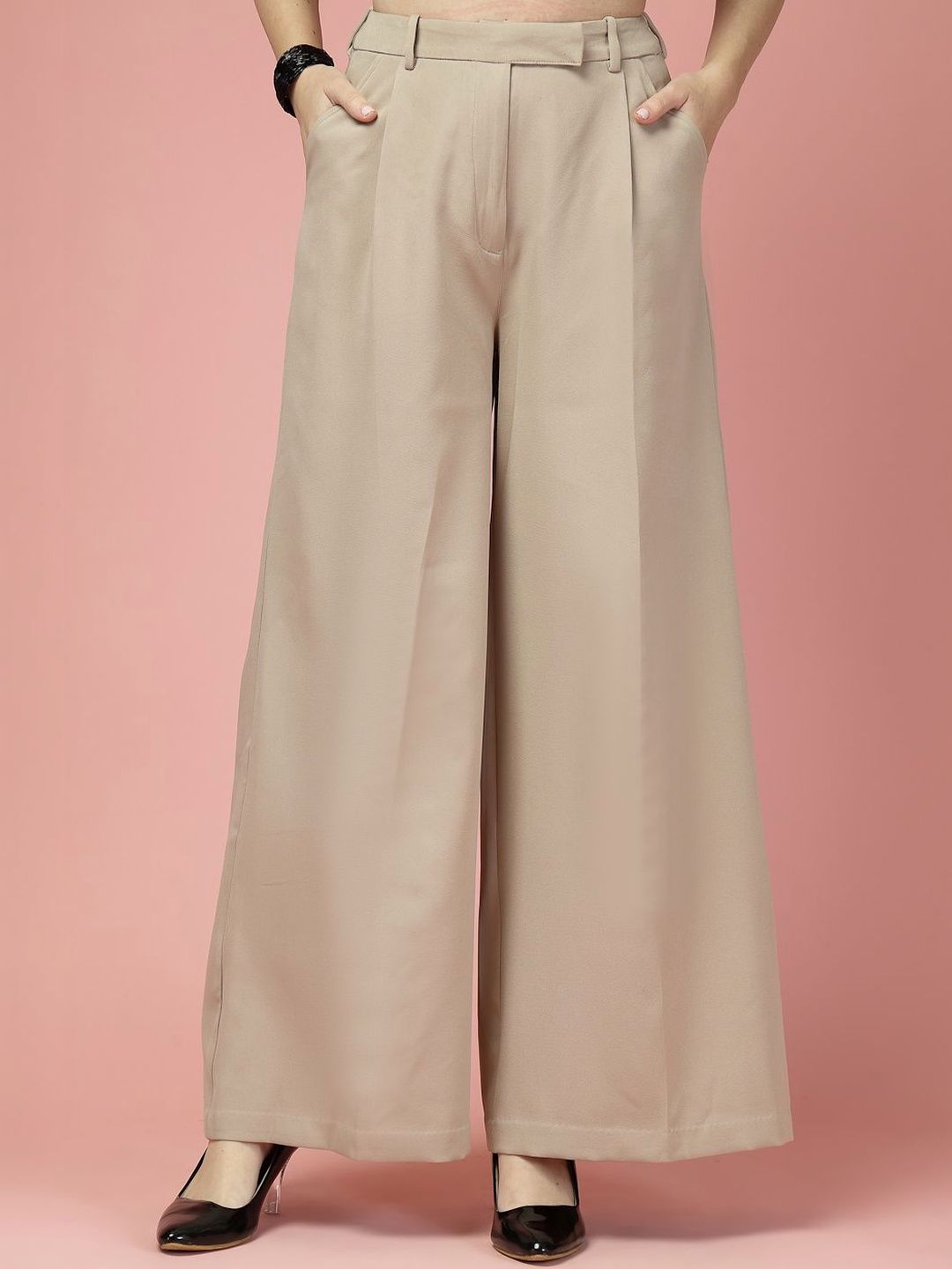 R.Code by The Roadster Life Co. Women Relaxed High-Rise Easy Wash Pleated Trousers-picture-25