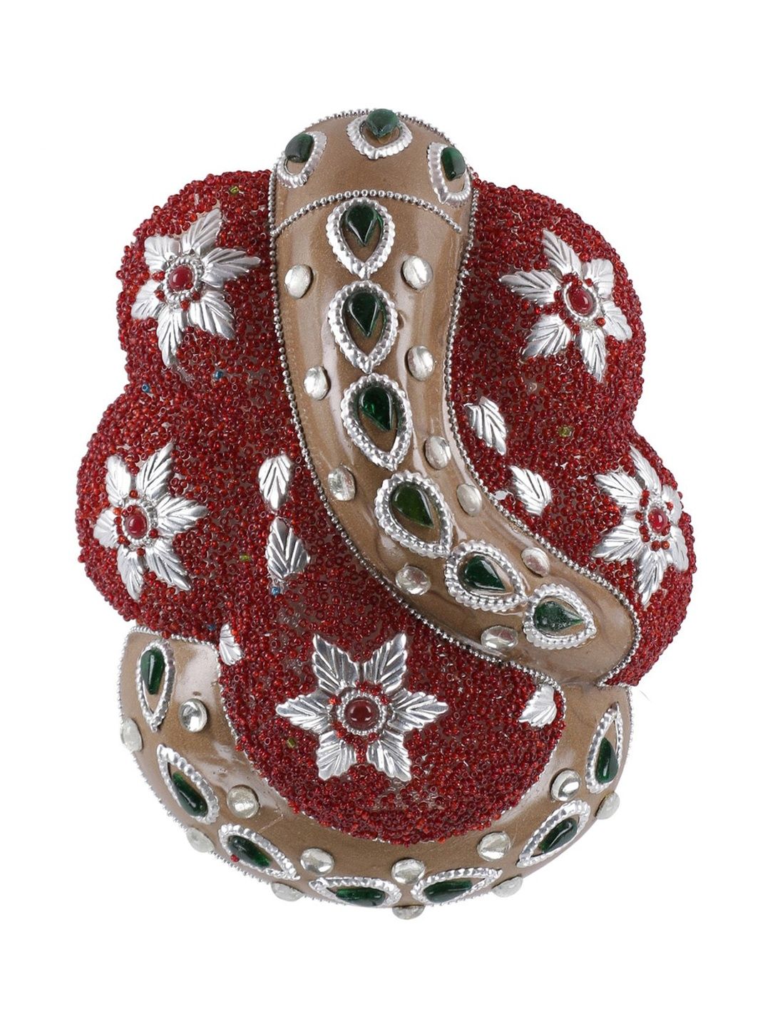 Aura Multicoloured & Red Textured Glass Traditional Abstract Shaped Shaped Wall Lamp-picture-36