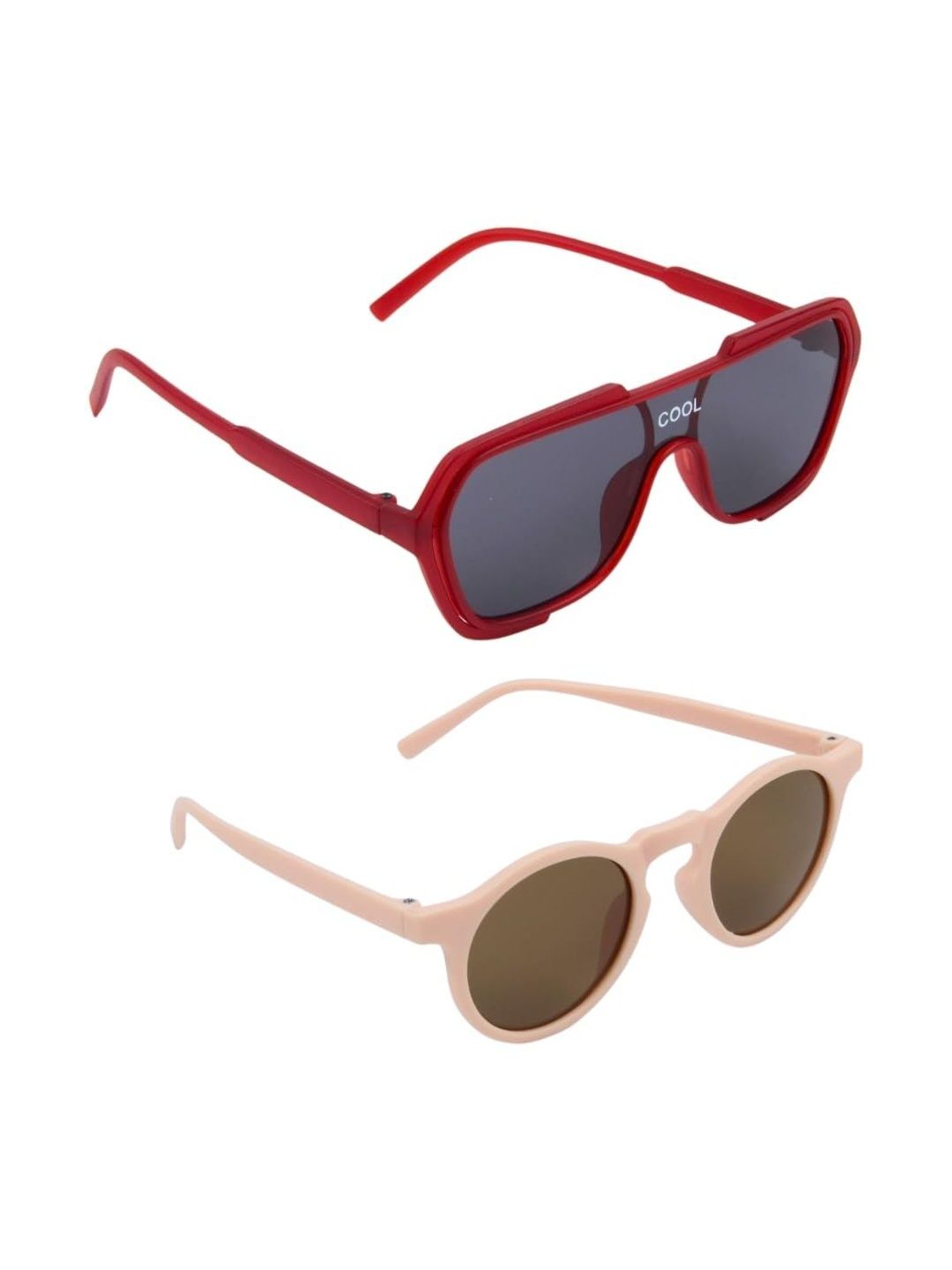 NESKA MODA Unisex Kids Black Lens & Red Round Sunglasses with-picture-21