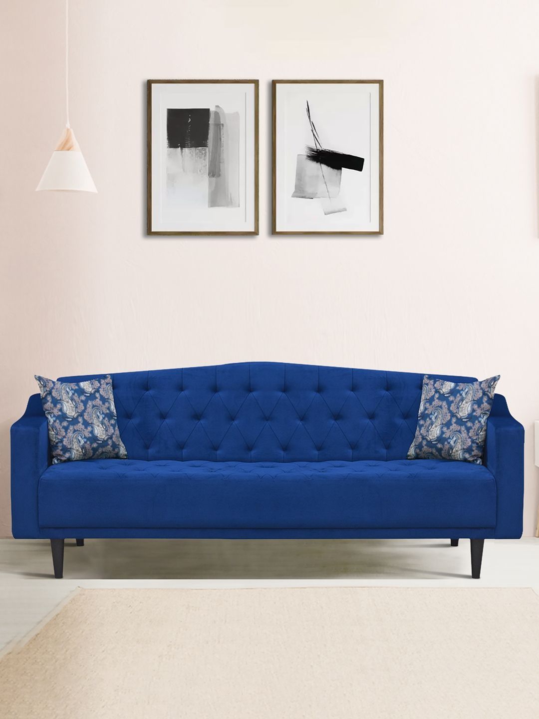 ARRA Blue 3 Seater Inflatable Sofa Cum Bed