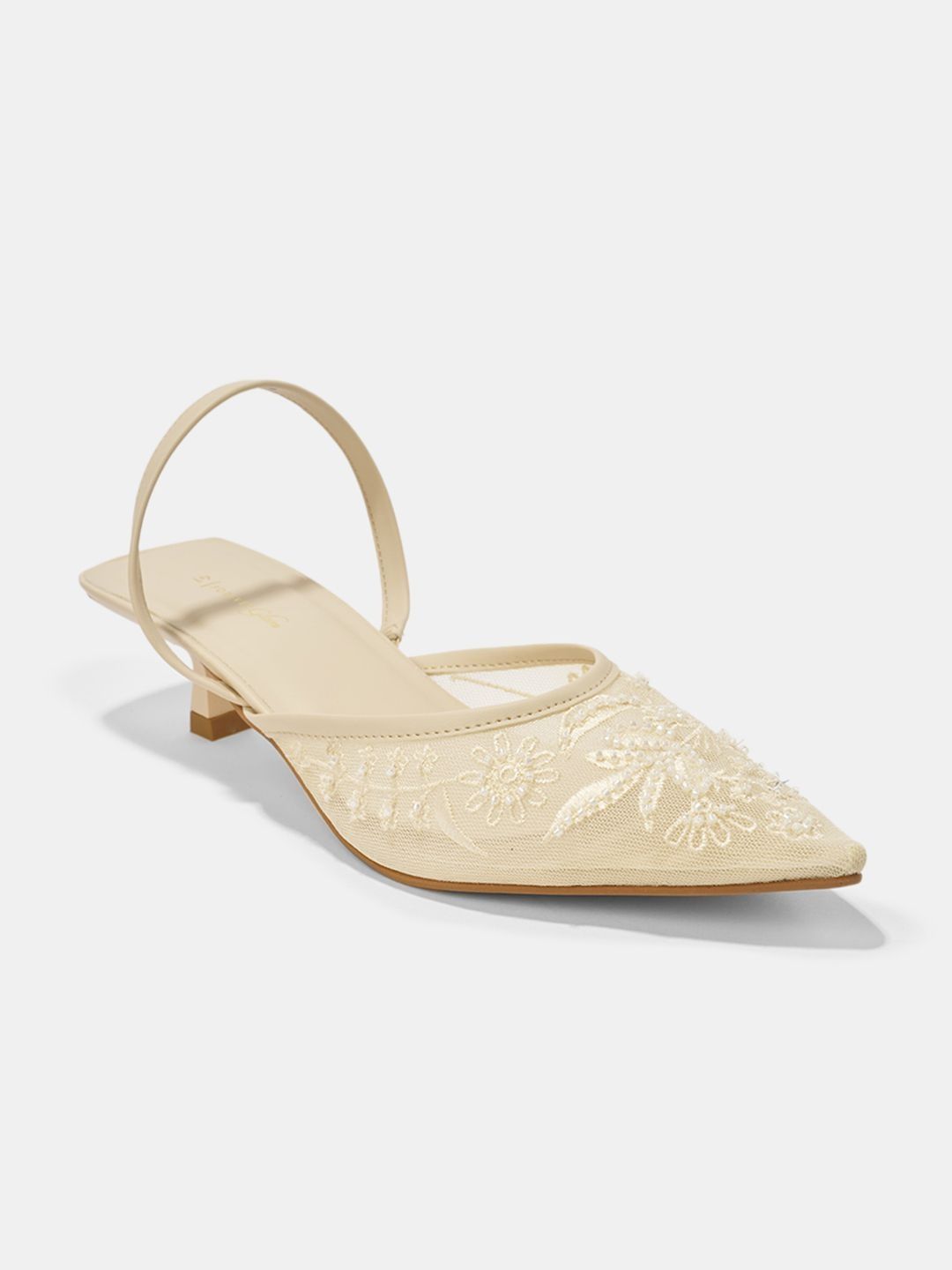 Forever Glam by Pantaloons Embellished Party Kitten Pumps-picture-41