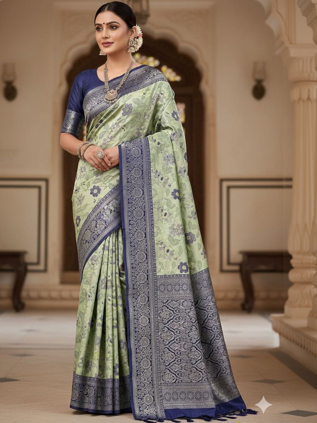 KALINI Woven Design Zari Art Silk Heavy Work Saree-picture-34
