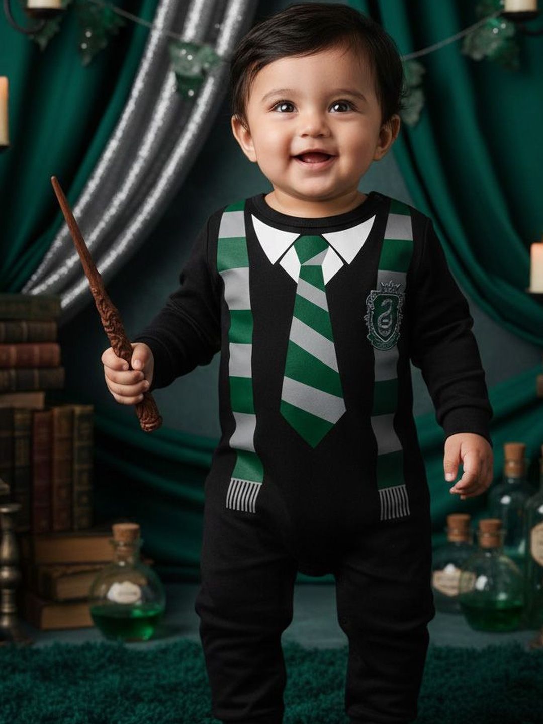 karmikh clothing & lifestyle Infants Harry Potter Theme Printed Cotton Romper-picture-46
