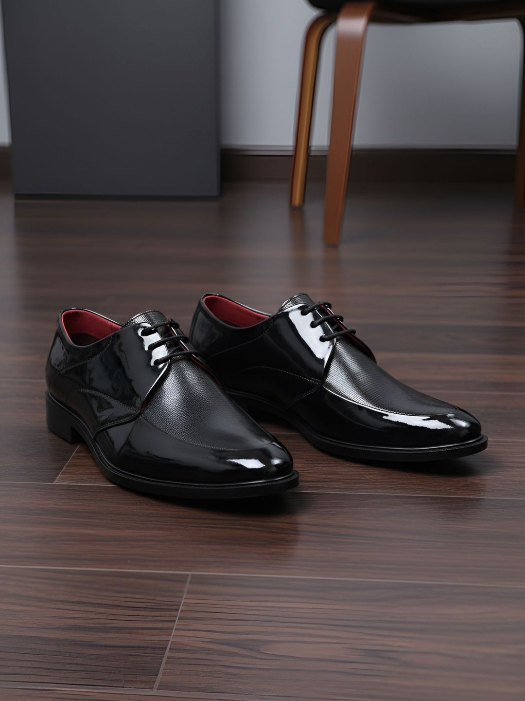 House of Pataudi Men Round Toe Lace-UP Formal Derbys-picture-12