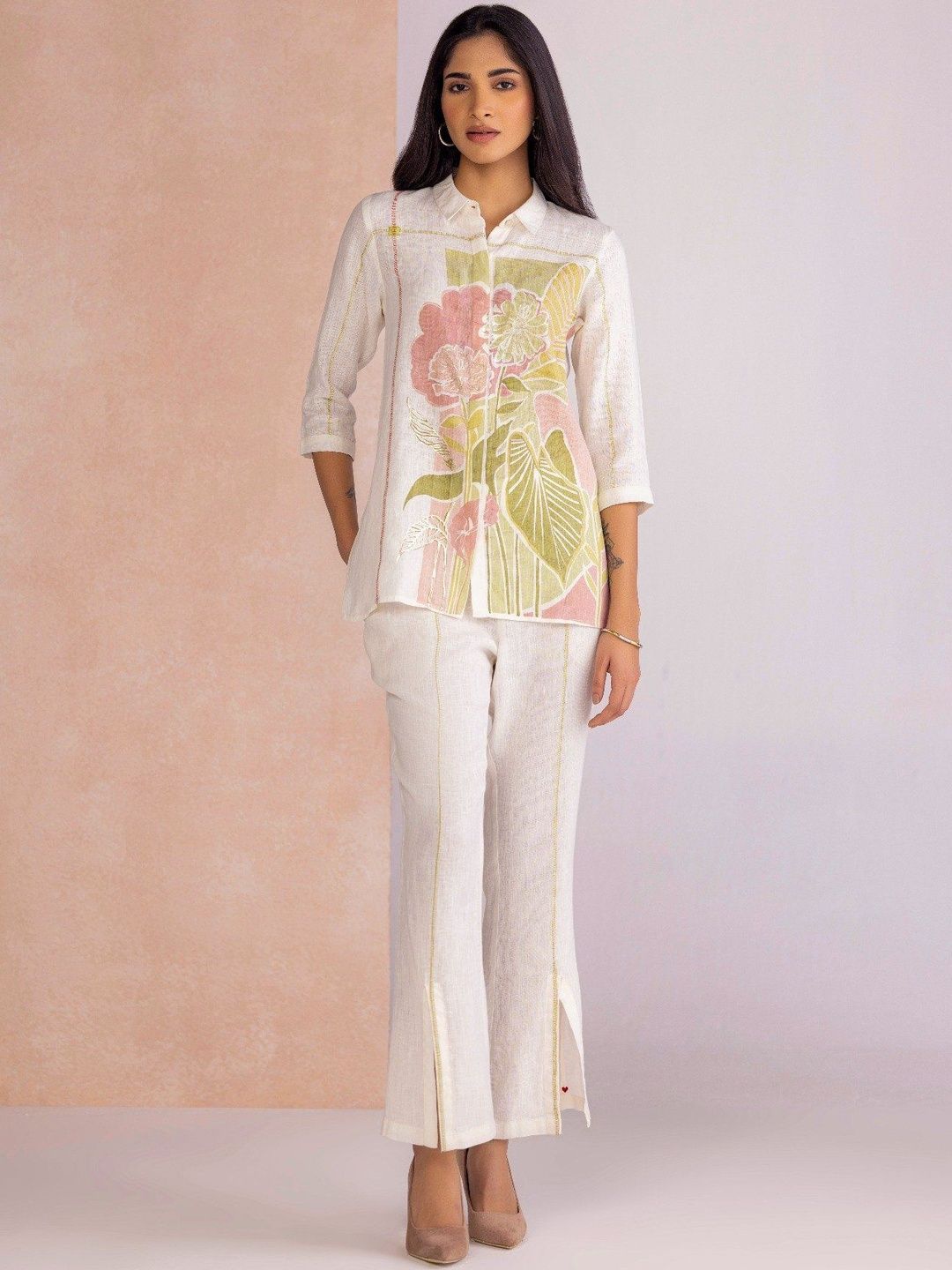 Kaveri Floral Print Linen Top-picture-26