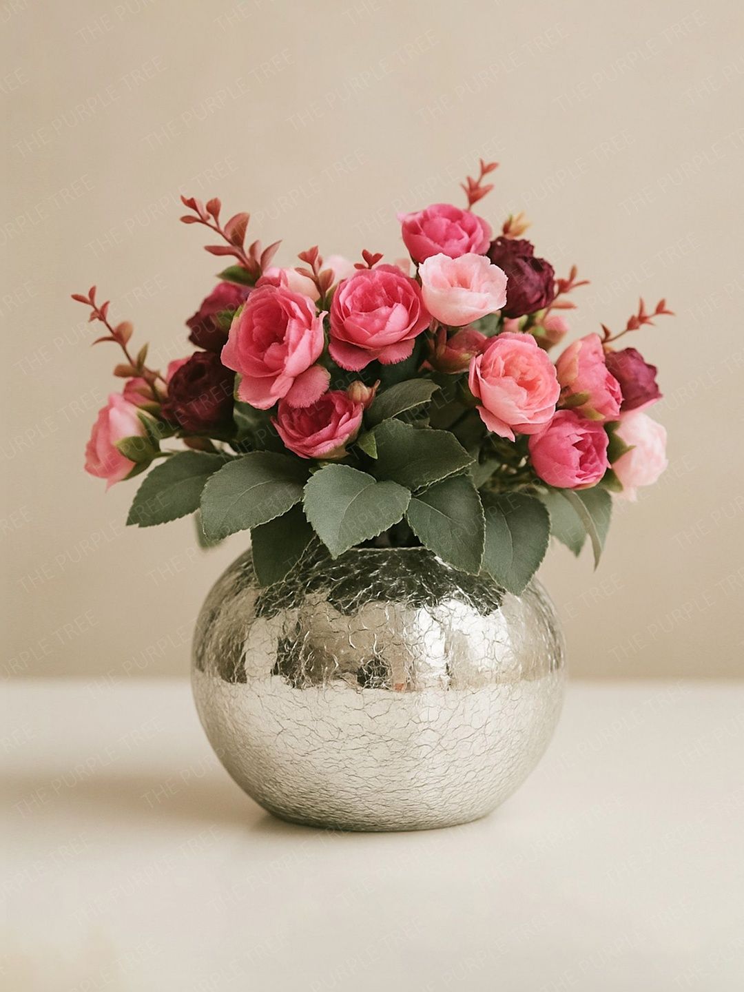 The Purple Tree Grey Textured Glass Flower Vases-picture-12