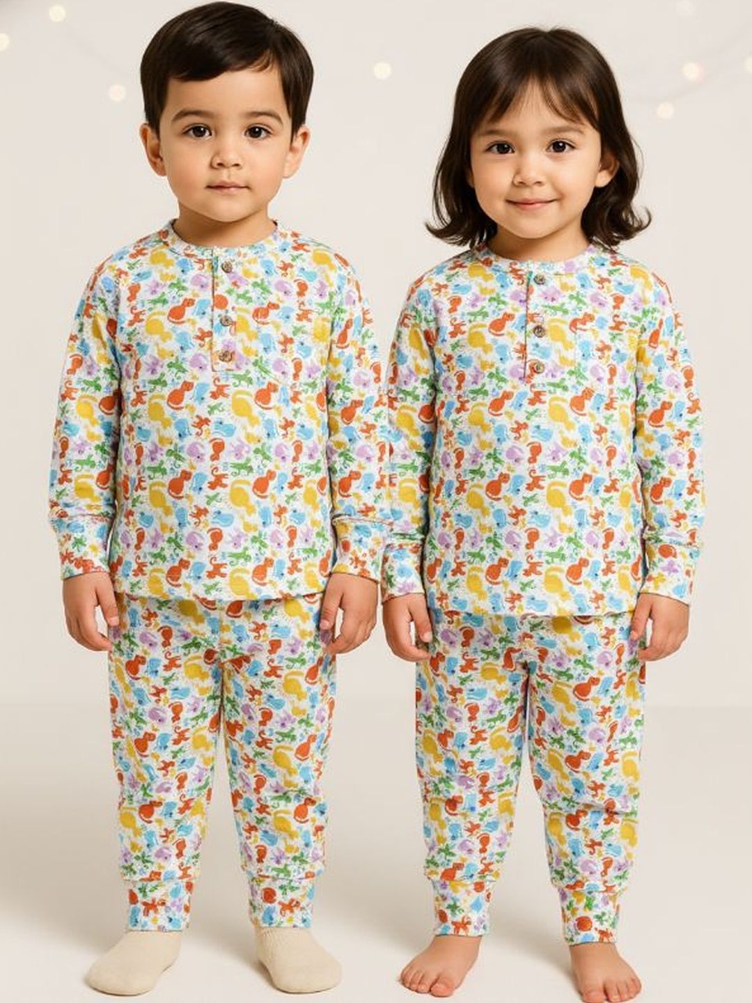 Sangria Unisex Kids Printed Night suit-picture-14