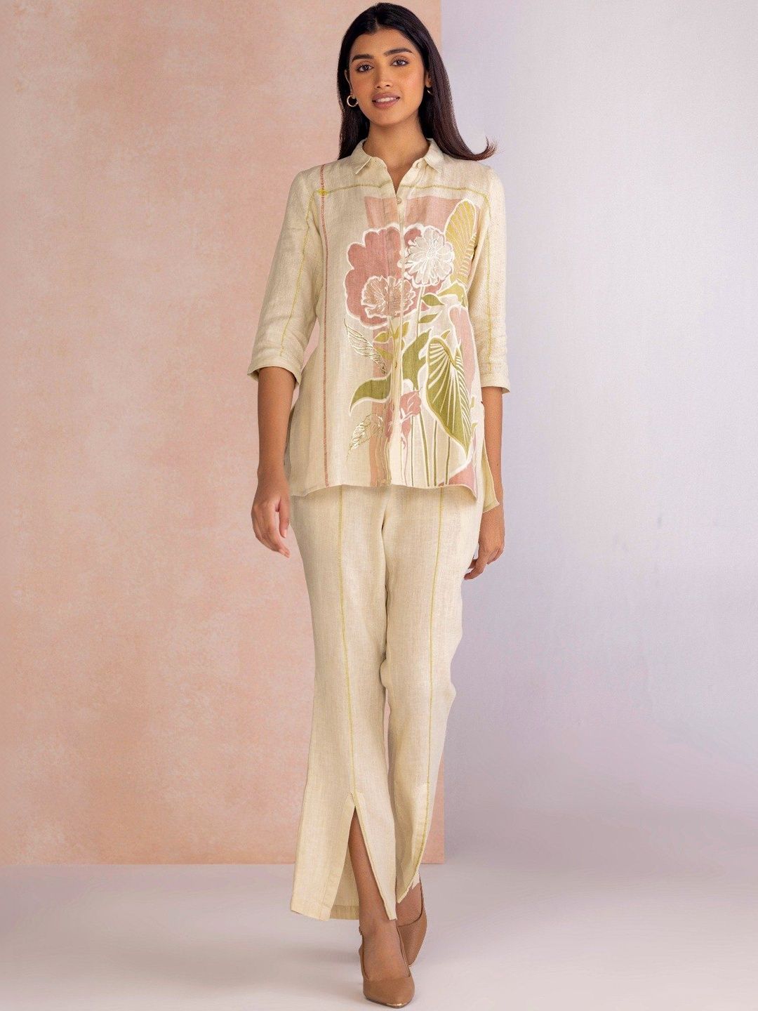 Kaveri Floral Print Linen Top-picture-36