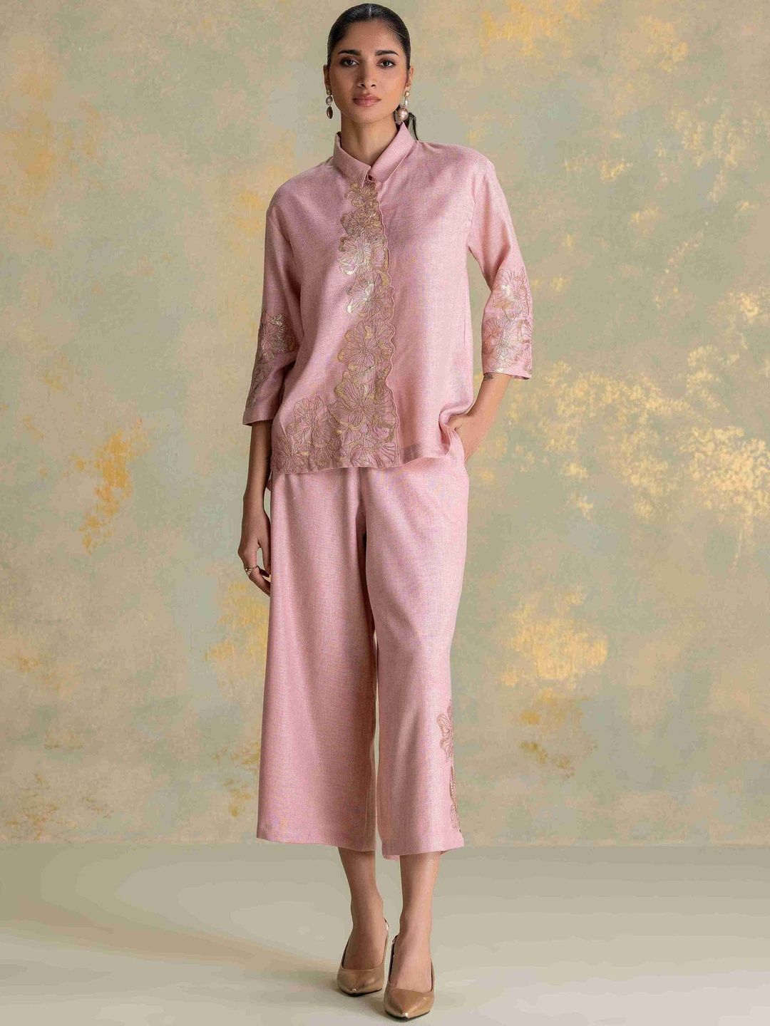 Kaveri Floral Embroidered Ethnic Linen Top-picture-24