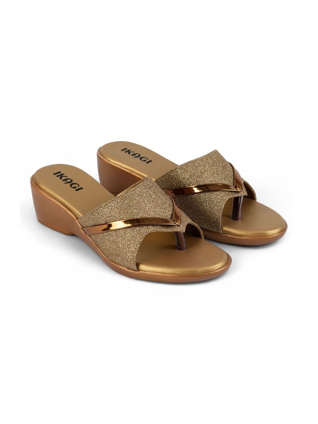 IKAGI Textured Wedge Sandals-picture-10