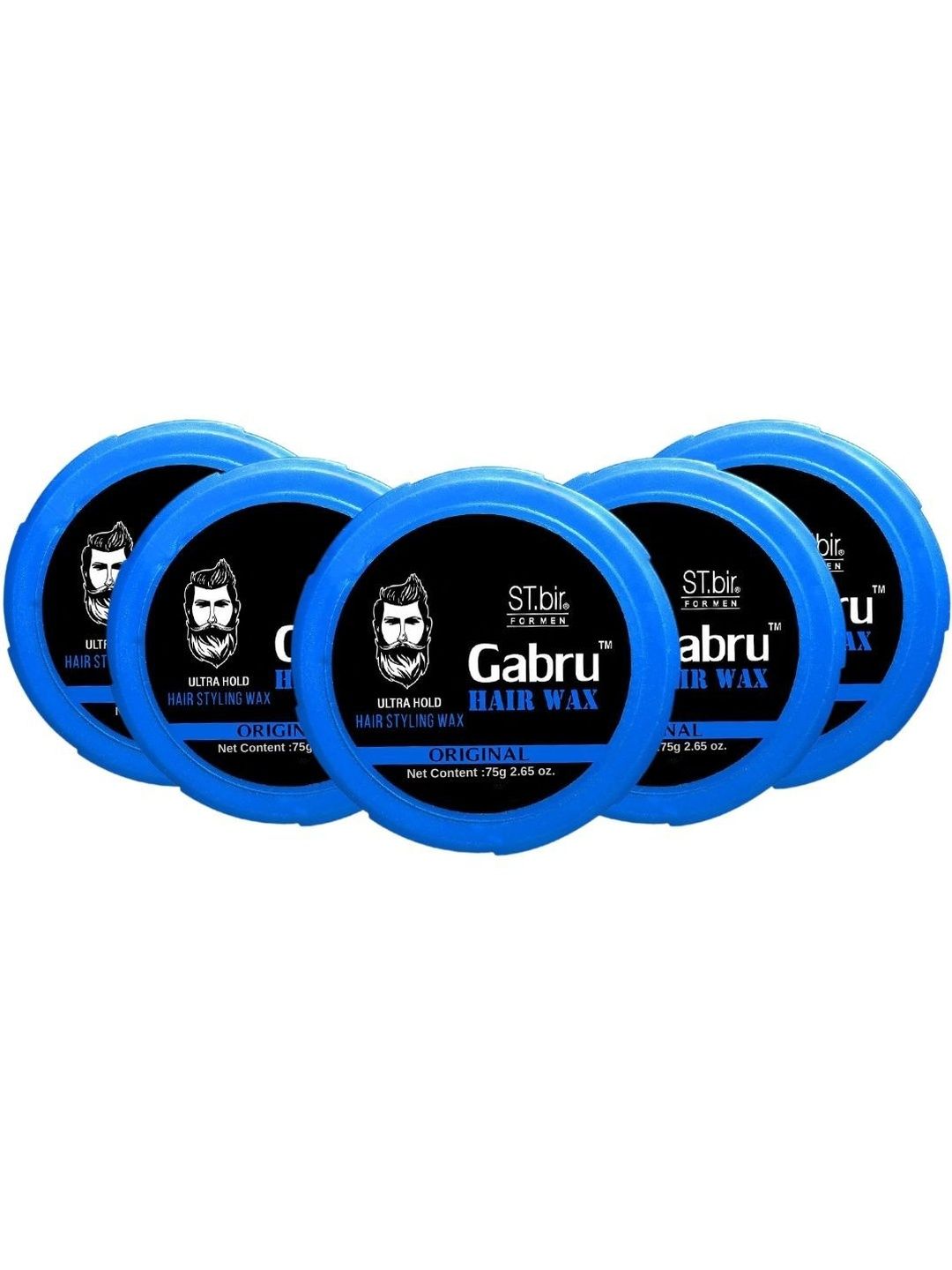 GABRU Set Of 5 Men Long Lasting Hair Styling Wax - 75 g Each