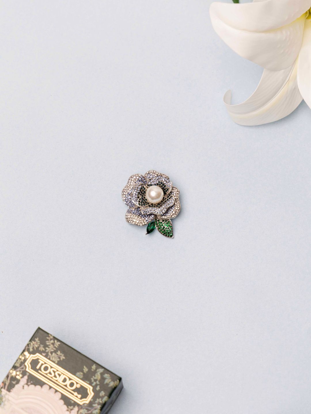 Tossido Blue Plated Metal Brooch-image-22