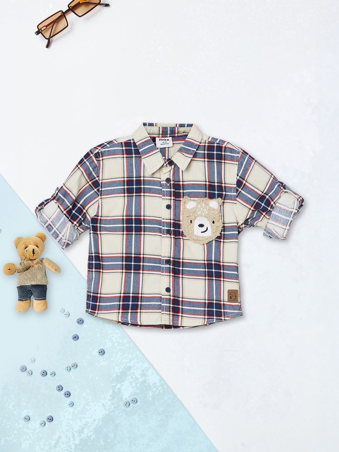 max Boys Tartan Checks Checked Casual Shirt-picture-22